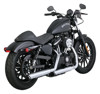 Twin Slash 3" Chrome Slip On Exhaust - Harley Sportster