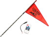 3' Black RF Color LED Flag Whip Rod - LED Rod Whip