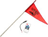 7' White RF Color LED Flag Whip Rod - LED Rod Whip