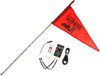 7' White Deluxe RF Color LED Flag Whip Rod - LED Rod Whip