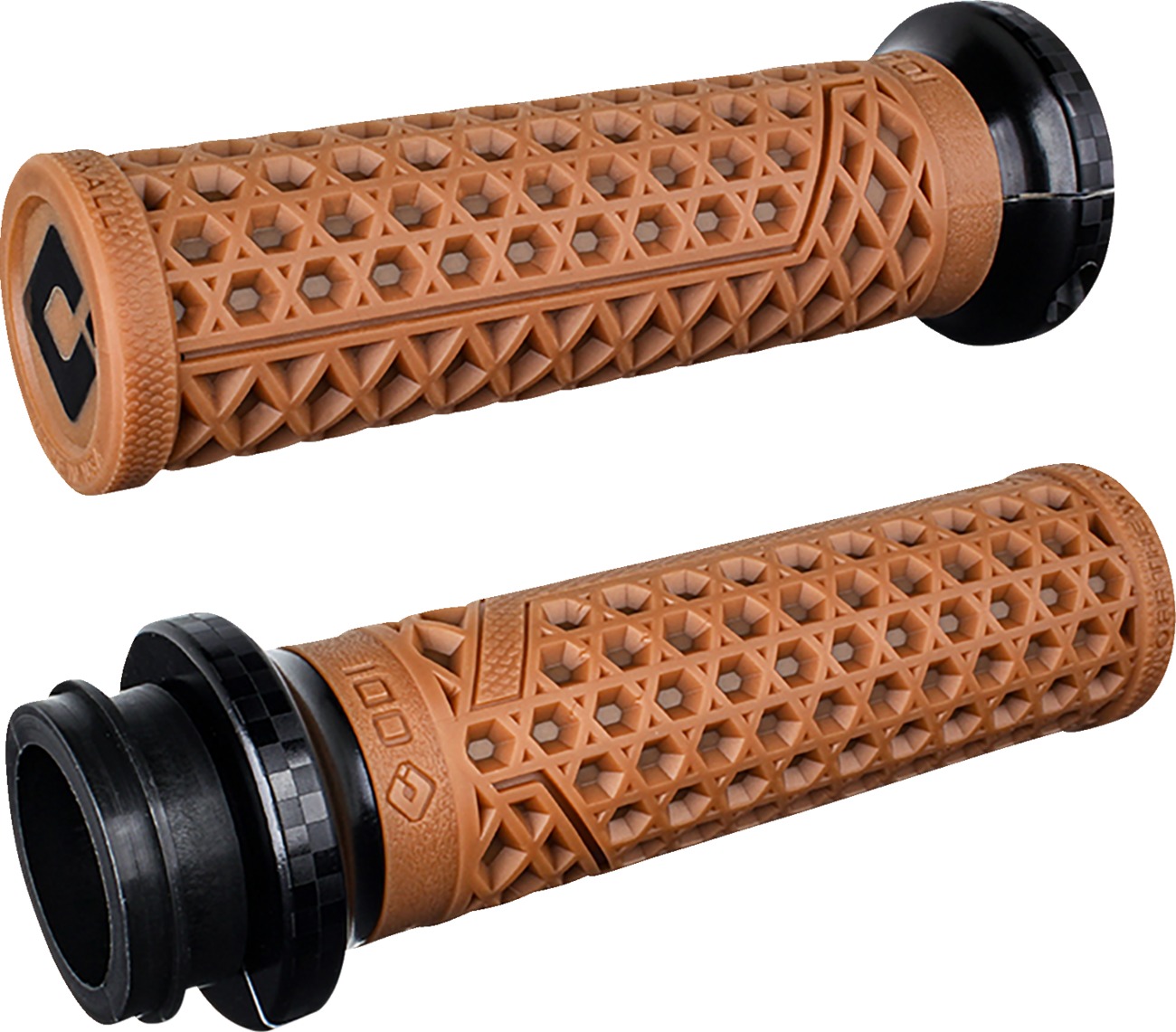 ODI Vans Signature Indian TBW Grips 1in Gum Rubber Black Checker - Lock-On grips for Indian 1in TBW models - Click Image to Close