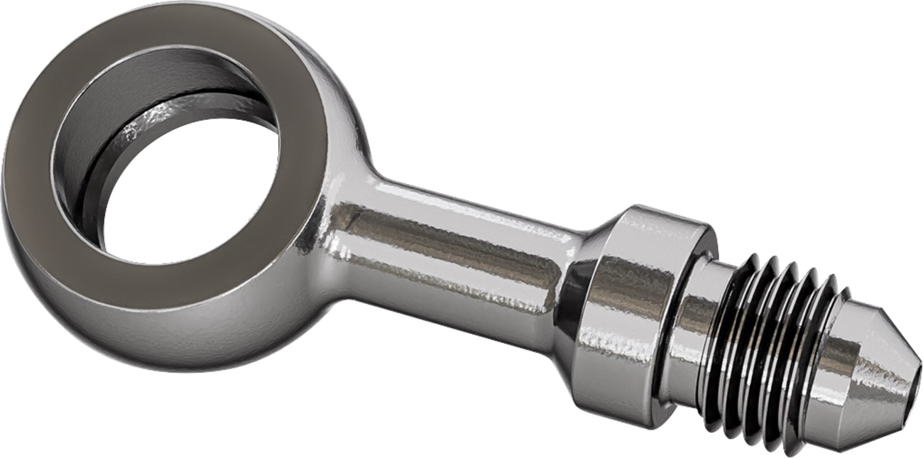 Goodridge Banjo Adapter Straight M12 Silver Stainless Steel - Adapter for Goodridge universal brake lines - Click Image to Close