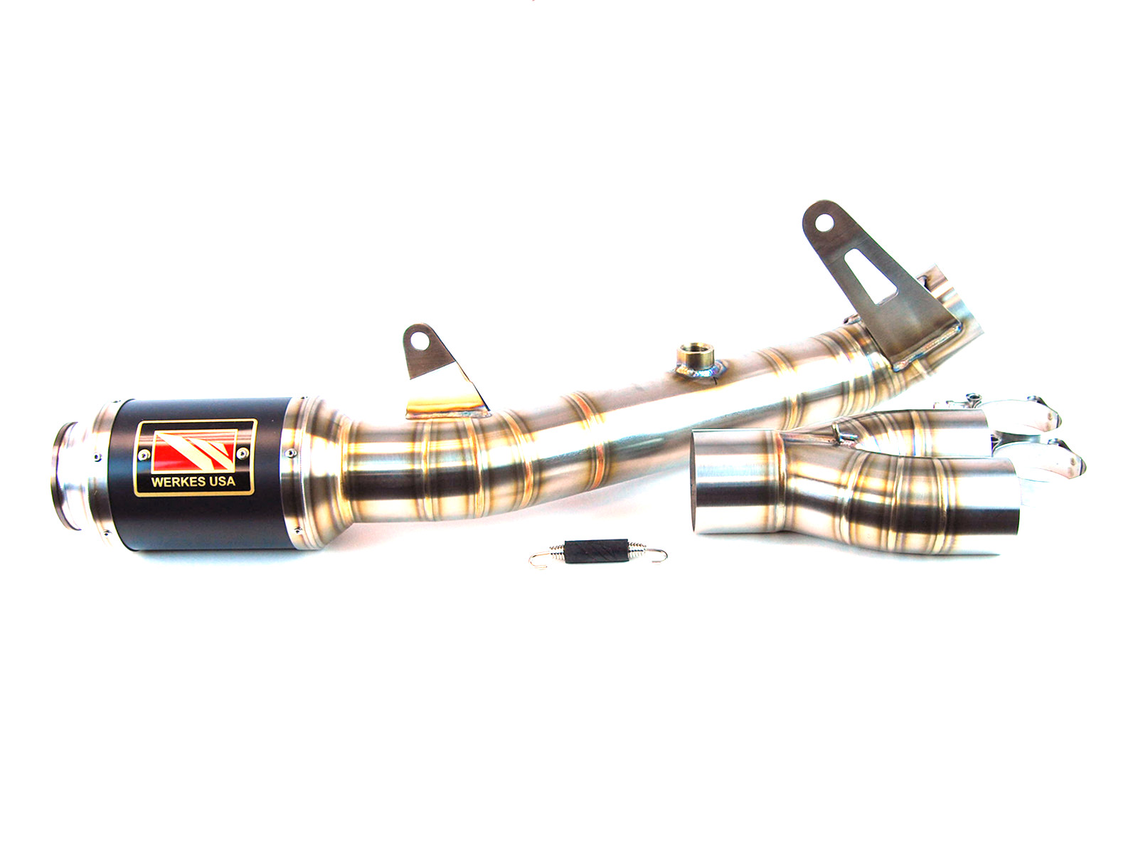 GP Race Slip On Exhaust - Black, w/ Link Pipe - For 17-21 Yamaha R6 - Click Image to Close