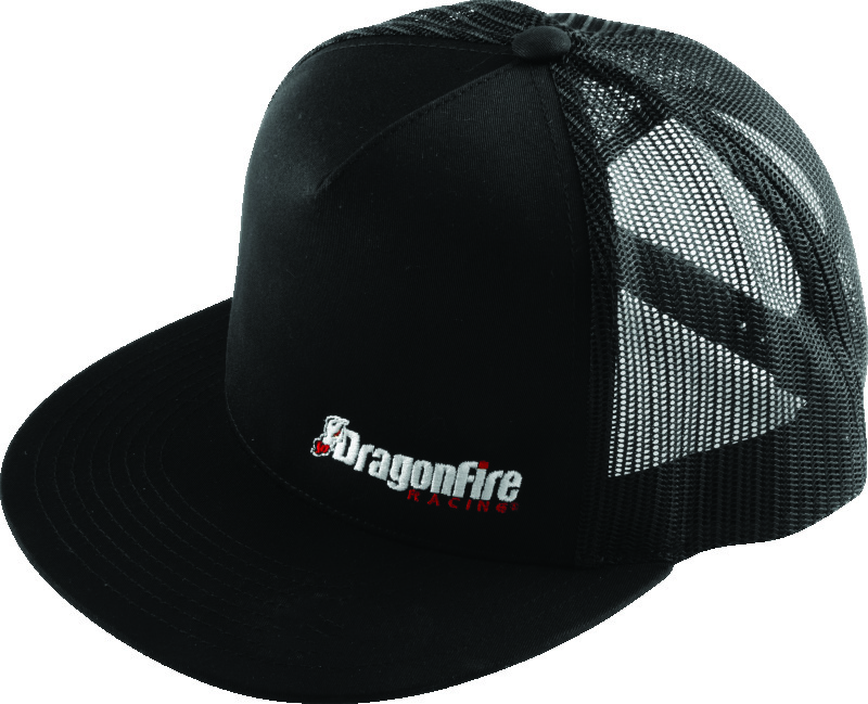 DragonFire Racing Hat Dfr Logo Flatbill Blk Mesh - Click Image to Close