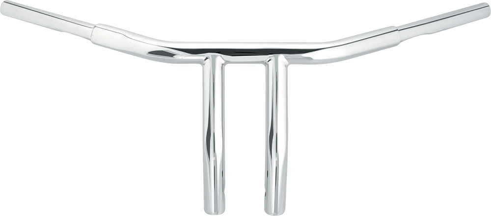 Chubby Pullback Drag Handlebar 8" Chrome w/Builtin Pullback Risers - Click Image to Close