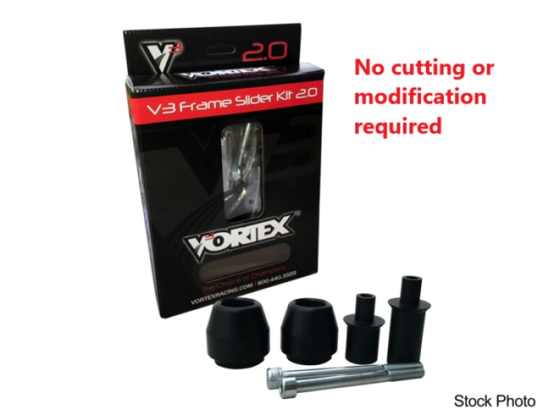Vortex Racing V3 2.0 Frame Slider Kit Black Fits KTM - Click Image to Close