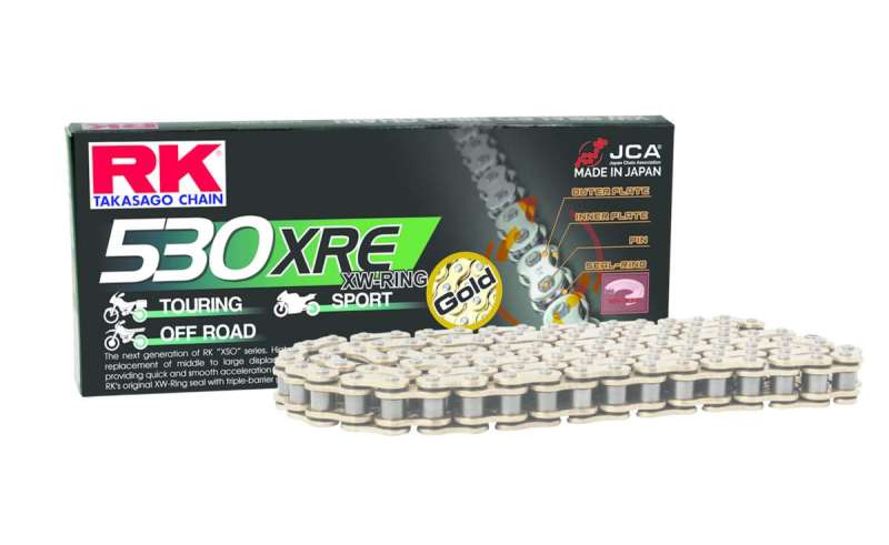 RK Chain GB530XRE-116 XW-Ring Gold 530 Pitch 116 Links - Gold XW-ring chain, 530 pitch, 116 links - Click Image to Close