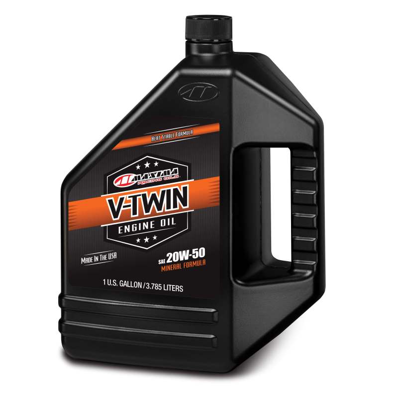 Maxima V-Twin Mineral 20W-50 Engine Oil 128oz - Mineral 20W-50 oil 128oz for V-Twin engines - Click Image to Close