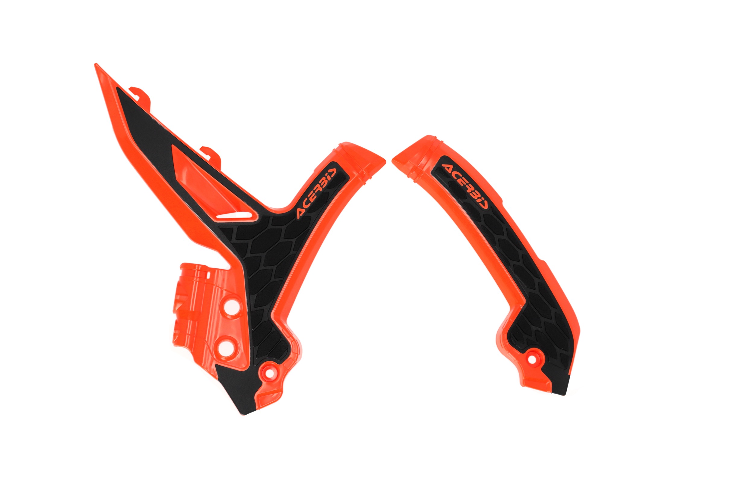 Acerbis X-Grip Frame Guards Orange/Black For 23+ KTM EXC-F SX XC - Frame protection and grip For 2023+ KTM EXC-F, SX, XC - Click Image to Close