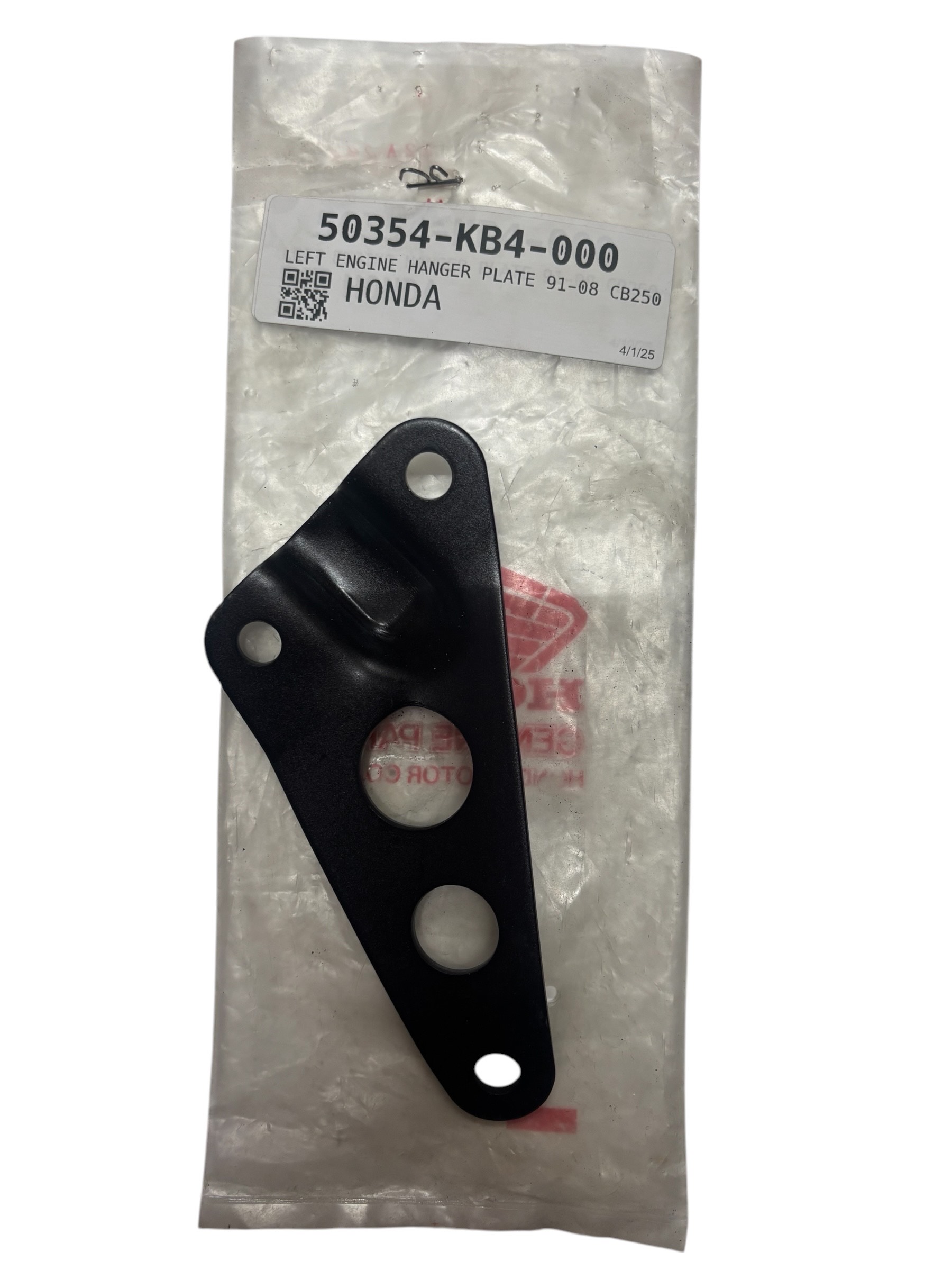 Honda Left Engine Hanger Plate 91-08 CB250 - For 1991-2008 Honda CB250 models - Click Image to Close