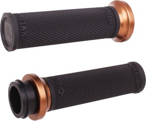 ODI Rufian Lock-On Grips Black/Bronze Throttle By Wire - Performance grips, Black/Bronze, Throttle By Wire