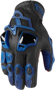 Hypersport Leather Cold Weather Short Cuff Gloves - Blue Men's 3X-Large
