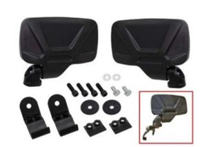 Bronco Universal Side Mirrors Pair for 1.5-2.0in Bars - Universal side mirrors, fits 1.5"-2.0" bars