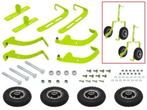 SPI Ski Protec Dolly Set with Premium Tire and Wheel - Adjustable drivable ski dolly set for 6.5-10in skis