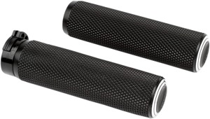 Arlen Ness Dual Ring Grips Black Cable
