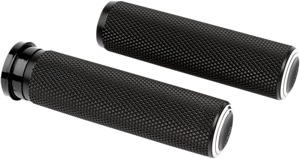 Arlen Ness Dual Ring Grips Black TBW
