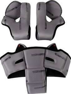 Icon Domain Helmet Liner and Cheek Pads Set Medium Gray - Replacement liner and pads for Icon Domain helmets