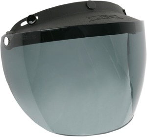 Z1R 3-Snap Flip Shield Smoke for Drifter, Jimmy, Most Open Face Helmets - Flip shield for 3-snap open-face helmets, smoke tint