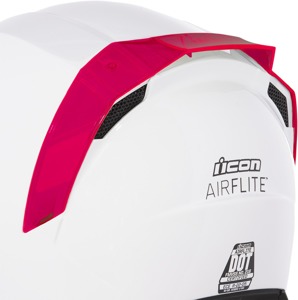 ICON Airflite Helmet Rear Spoiler Dayglo Red One Size - Replacement rear spoiler for ICON Airflite helmets