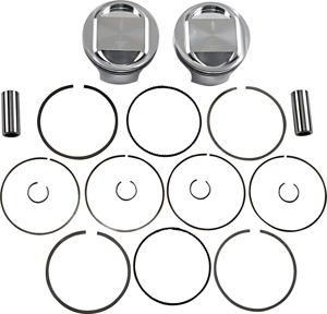 JE Pistons Piston Kit 10.5:1 3.937in Bore For Harley Twin Cam 98