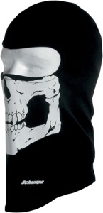 Schampa Lightweight Microfiber Balaclava Skull Black One Size