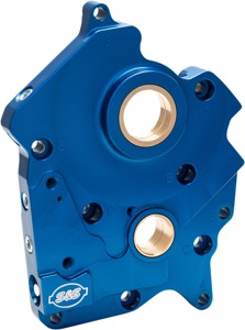 S&S Cam Support Plate Kit Blue For Harley M8 Models - Blue camplate for Harley-Davidson M8 models