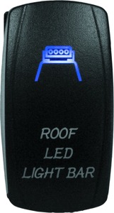 DragonFire Racing Lighted Switch Roof LED On/Off Blue - Blue lighted On/Off switch for roof LED