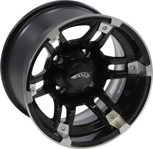 AMS Roll'n 104 Rear Wheel 12x7 4/110 Black Gloss Machined