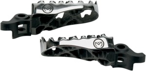 Moose 1/2" Rear Offset Hybrid Footpegs Black Fits 05-20 Kawasaki KX250/450