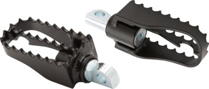 Burly Brand MX Style Mini Footpegs Black For Harley-Davidson - MX mini footpegs, black, For Harley-Davidson models