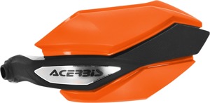 Acerbis Argon Handguards Gloss Orange Black Pair - Closed handguards with mounting hardware included