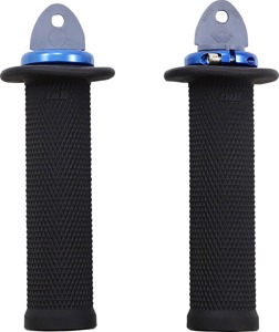 ODI Ruffian Lock-On Grips Black/Blue for ATV PWC 7/8 in Bars - Lock-On grips, Black/Blue, for ATV and PWC 7/8 in bars