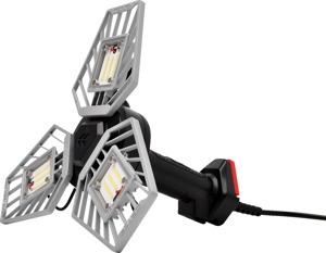 STKR TRiLIGHT Shop Light V2 LED Drop Light 5000 Lumens Black Silver - 5000 lumen LED shop light with adjustable heads