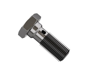 Goodridge Single Banjo Bolt Long 3/8x24 Brake Line Fitting - Single banjo bolt, long 3/8x24 thread