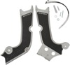 X-Grip Frame Guards Silver/Black - For 17-19 Honda CRF250R/RX CRF450R/RX