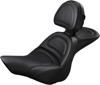 Explorer Stitched 2-Up Seat Black Gel w/Backrest - For 13-17 HD FXSB