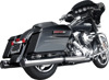 GP Touring Chrome Slip On Exhaust - For 09-15 Harley FLH FLT