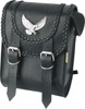 Willie & Max Black Magic Sissy Bar Bag 8x10x4.5 in Black - Universal sissy bar bag in black synthetic leather