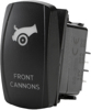 "Front Cannons" Momentary Illuminated Rocker Switch - Amber Lighted SPST