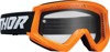 Thor Youth Combat Racer Goggles Black/Flo Orange Clear Lens Unisex - Youth MX goggles with clear lens, Black/Flo Orange