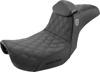 Saddlemen Pro Series SDC Performance Grip Seat Black For Harley Dyna - Performance seat with GelCore for Harley Dyna models