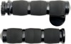 Avon Air Cushion Grips w/ Throttle Boss Black Anodized 1" For Metric Cruisers