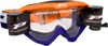 3450 Blue / Orange Riot Goggles - Light Sensitive Lens w/ Roll-Off System