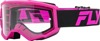 Fly Racing Youth Focus Goggles Black/Pink with Clear Lens - Youth offroad goggles in Black/Pink with clear lens