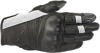 Mustang V2 Leather Motorcycle Gloves Black/White Medium
