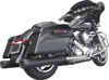 GP Touring Black Slip On Exhaust - For 09-15 Harley FLH FLT