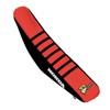 Gripper Seat Cover Geico Black/Red w/Ribs - For Honda CRF250R CRF450R