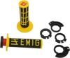 Emig MX V2 Lock On MX Grips System - Half Waffle Black & Yellow