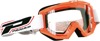 3201 Orange / Black / White Raceline Goggles - Clear Lens