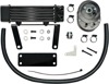 Horizontal Low Mount Oil Cooler - Black - For 00-17 Harley Softail